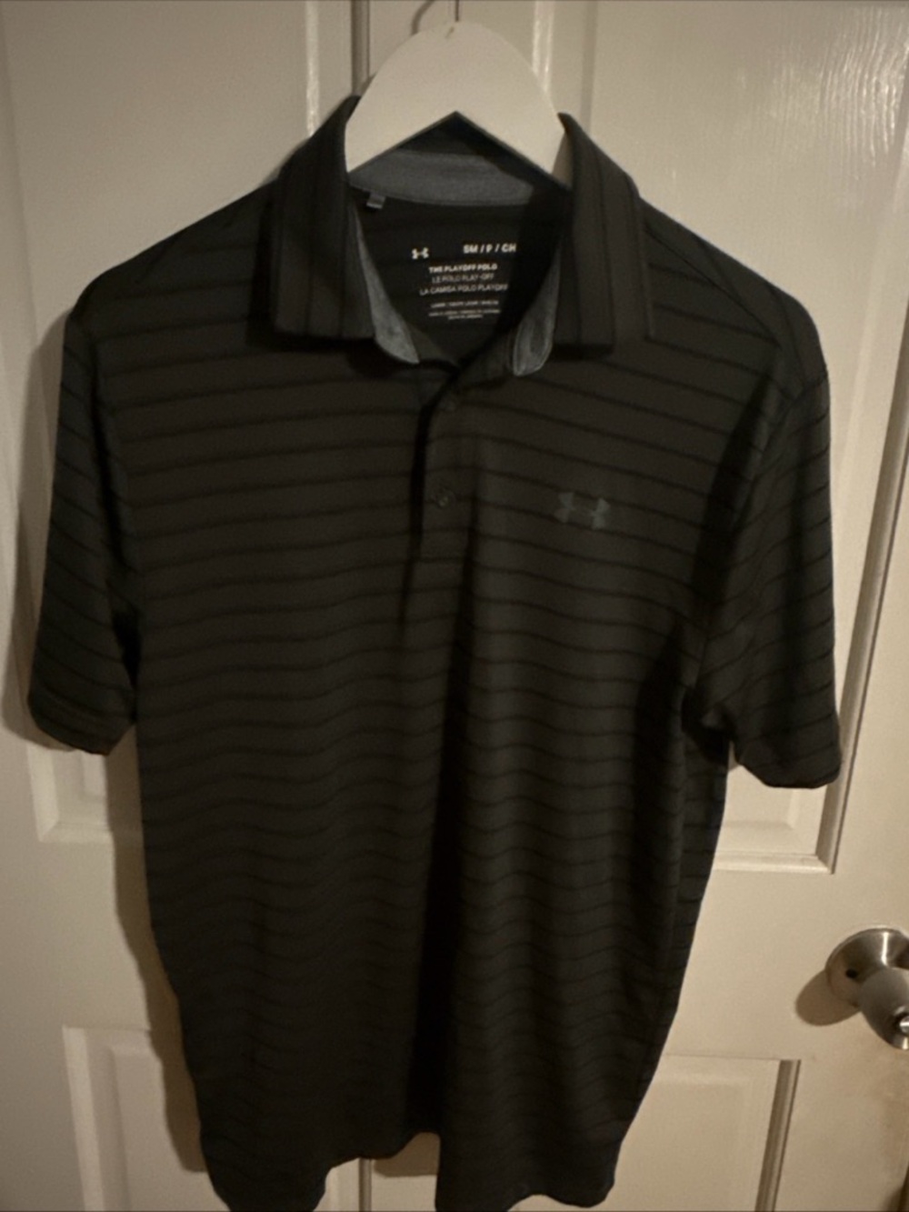 Under Armour Men’s Black Striped Polo